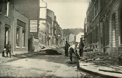1919年在维斯（Visé）的马斯特里赫特大街（Maastricht Avenue）。 作者 不明