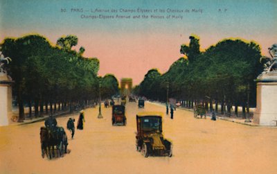 香榭丽舍大街和马匹大街，巴黎，c1920 作者 不明