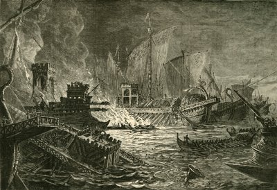 Actium战役，1890年。 作者 不明