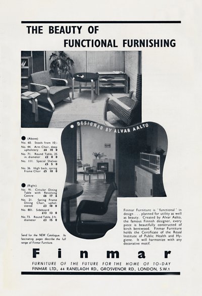 功能性家具之美-Finmar，1939年 作者 不明