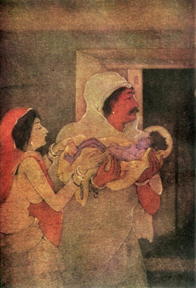克里希纳的诞生》，1920年。 作者 不明