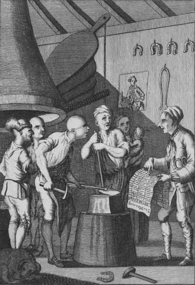 铁匠让他的铁变得冷酷，参加了1772年的泰勒新闻 作者 不明