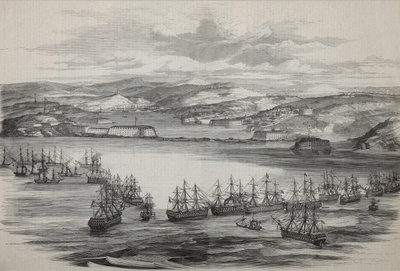塞瓦斯托波尔的英法中队，约1855年 作者 不明