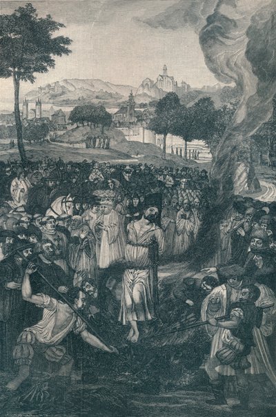 1907年7月6日，康斯坦茨委员会焚烧约翰·胡斯 作者 不明