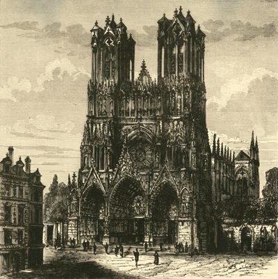 大教堂，Rheims，1890年。 作者 不明