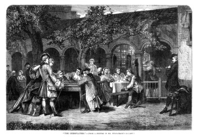 下象棋者，1864年 作者 不明