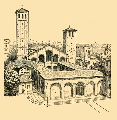 米兰圣安布罗斯教堂，建于1930年。 作者 不明