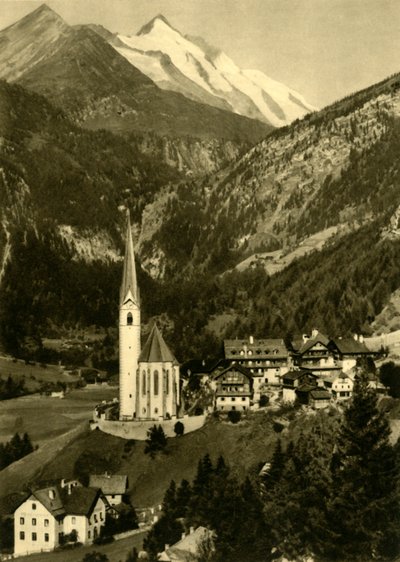 圣文森特教堂，大格洛克纳山麓海利根布卢特，奥地利，c1935年。 作者 不明