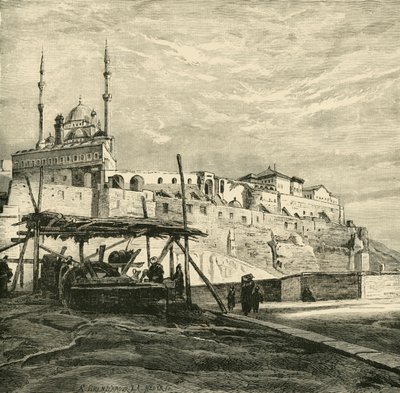 萨拉丁（Saladin）修建的开罗城堡，1890年。 作者 不明