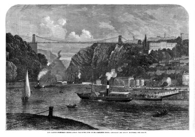 克利夫顿吊桥横跨埃文河，1864年 作者 不明