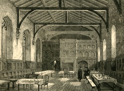 1881年的大学礼堂。 作者 不明