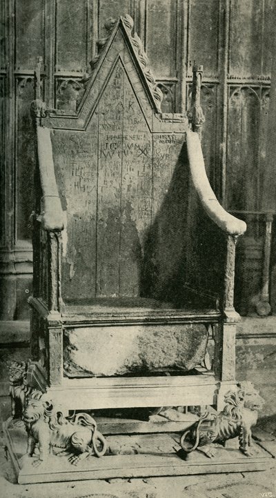加冕椅子，载有古老的石头，1902年。 作者 不明