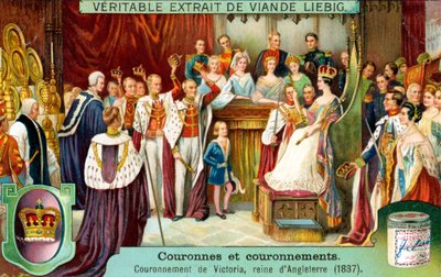1837年，英国女王维多利亚女王加冕，大约1900年 作者 不明