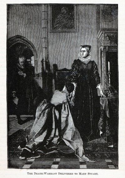 死亡令交付给玛丽·斯图尔特，1882年 作者 不明