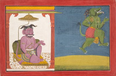 恶魔Hiranyaksha离开恶魔宫... 1740。 作者 不明