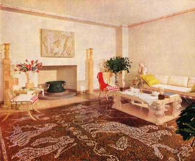 饭厅-Robsjohn-Gibbings，将此房间的样式指定为Sans Epoque，1941年。 作者 不明