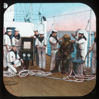 潜水员-HMS Blake，c1900。 作者 不明