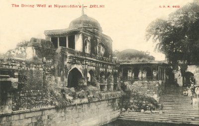 Niyamudddins的跳水井-德里。 作者 不明