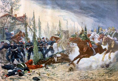 1870年8月18日，格雷沃洛特战役的龙骑兵，1894年 作者 不明