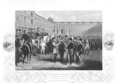 剑桥公爵向法国士兵赠送克里米亚奖章，1856年 作者 Unbekannt