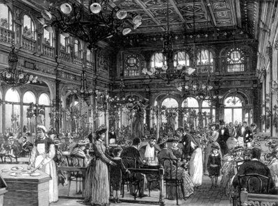 1889年，在Quai de Billy的Duval餐厅，巴黎 作者 不明