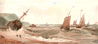 布洛涅海港入口，摄于1900年。 作者 不明