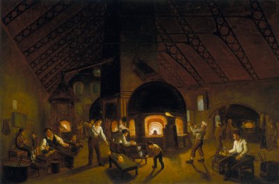 猎鹰玻璃厂"，约1840年 作者 不明
