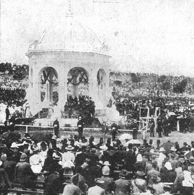 澳大利亚联邦，1901年...霍普顿勋爵在悉尼签署誓言...，1901年。 作者 不明