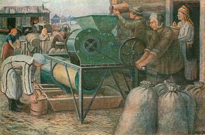 为收获而战：1933年在Mordva集体农场中整理种子 作者 不明