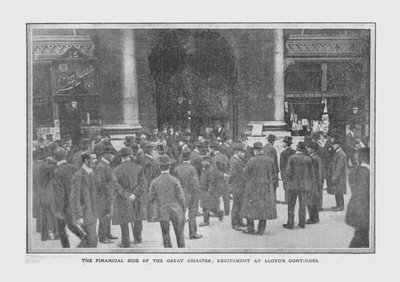 大灾难的财务方面，劳埃德（Lloyds）的兴奋继续，1912年4月20日。 作者 不明