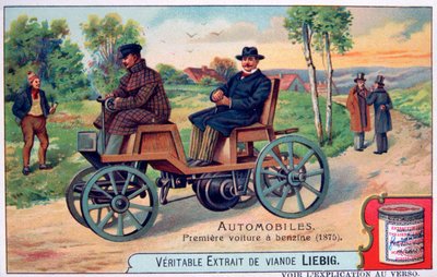 第一辆汽油汽车，1875年，c1900年 作者 不明