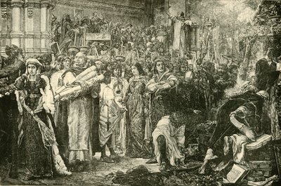 佛罗伦萨人以萨沃纳罗拉的命令放弃虚荣心，1890年。 作者 不明