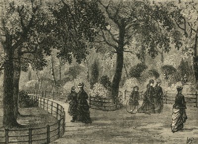 花道，肯辛顿花园，约1876年。 作者 不明