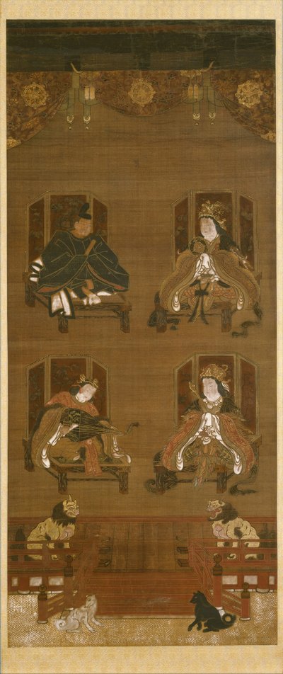 小山寺庙群的四神像，14世纪末。 作者 不明