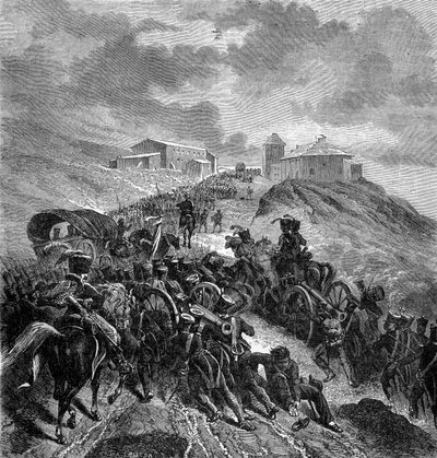 1808年1月22日至24日，法国军队横渡西班牙瓜达拉马山脉（1882-1884） 作者 不明