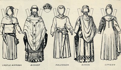 英国服装画廊：约翰王时代的英国人如何穿着，c1934 作者 不明
