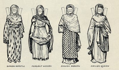 英国服装画廊：丹麦人的服装和后来的盎格鲁撒克逊人，c1934 作者 不明