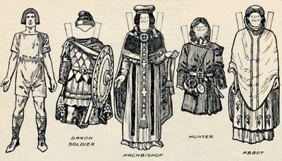 英国服装画廊：丹麦人的服装和后来的盎格鲁撒克逊人，c1934 作者 不明