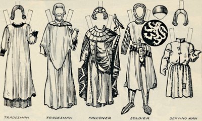 英国服装画廊：亨利三世时期男人和女人的衣服，c1934 作者 不明