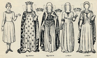 英国服装画廊：亨利三世时期男人和女人穿着的衣服，c1934年 作者 不明