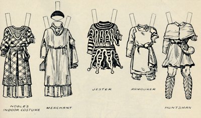 画廊历史服装：理查德一世时代穿着的连衣裙，c1934 作者 不明