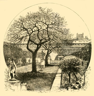 1890年，巴黎皇家宫花园。 作者 不明