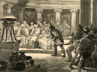 1890年在罗马的高卢人。 作者 Unbekannt