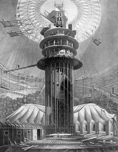 1823年至1926年，伦敦摄政公园的古罗马圆形竞技场画廊的几何上升 作者 不明