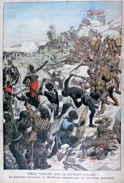 温得和克的德国驻军，被西南非洲的赫雷罗包围，1904年 作者 不明
