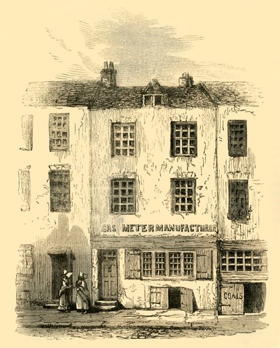 公鸡巷的鬼屋，约建于1872年。 作者 不明
