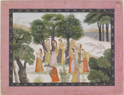 Gopis寻找Krishna，来自Bhagavata Purana，约1780年。 作者 不明