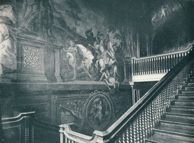 大楼梯，展示Thornhills壁画，斯托克·伊迪丝，c1909 作者 不明