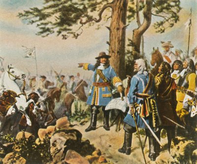 1675年6月28日，费贝尔林战役前的大选区指挥官。 作者 不明
