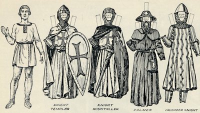英国服装大画廊：诺曼时代穿着各种各样的连衣裙，c1934年 作者 不明